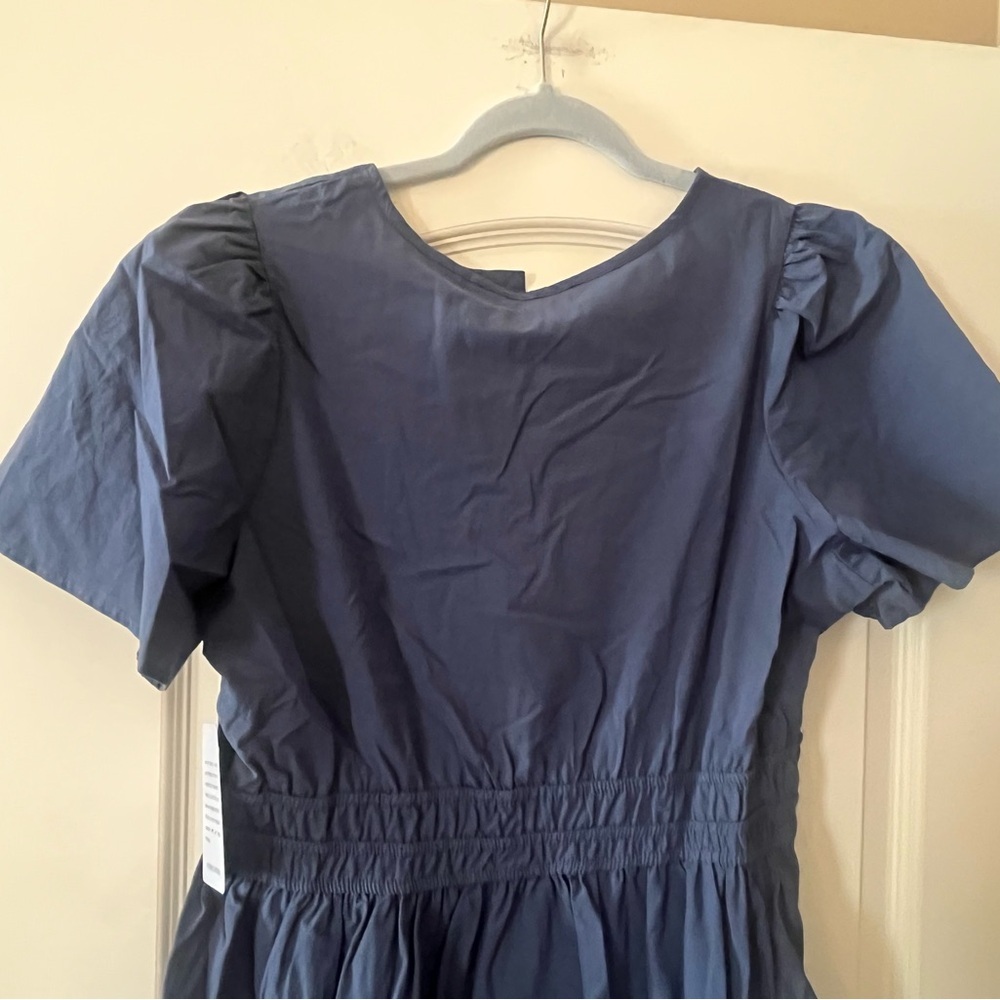 Stitchdrop Designer Navy Cotton Women's Mini Dress Size Large - Picture 7 of 15